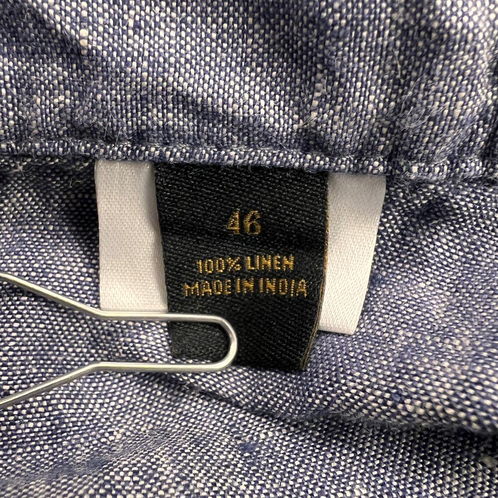 Joseph Jos. A. Bank Reserve Chambray Blue 100% Linen Dress Shorts Size 46 Waist - Picture 5 of 11